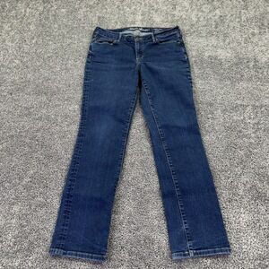 Eddie Bauer Jeans Womens S10 Blue Slightly Curvy Straight Medium Wash Denim